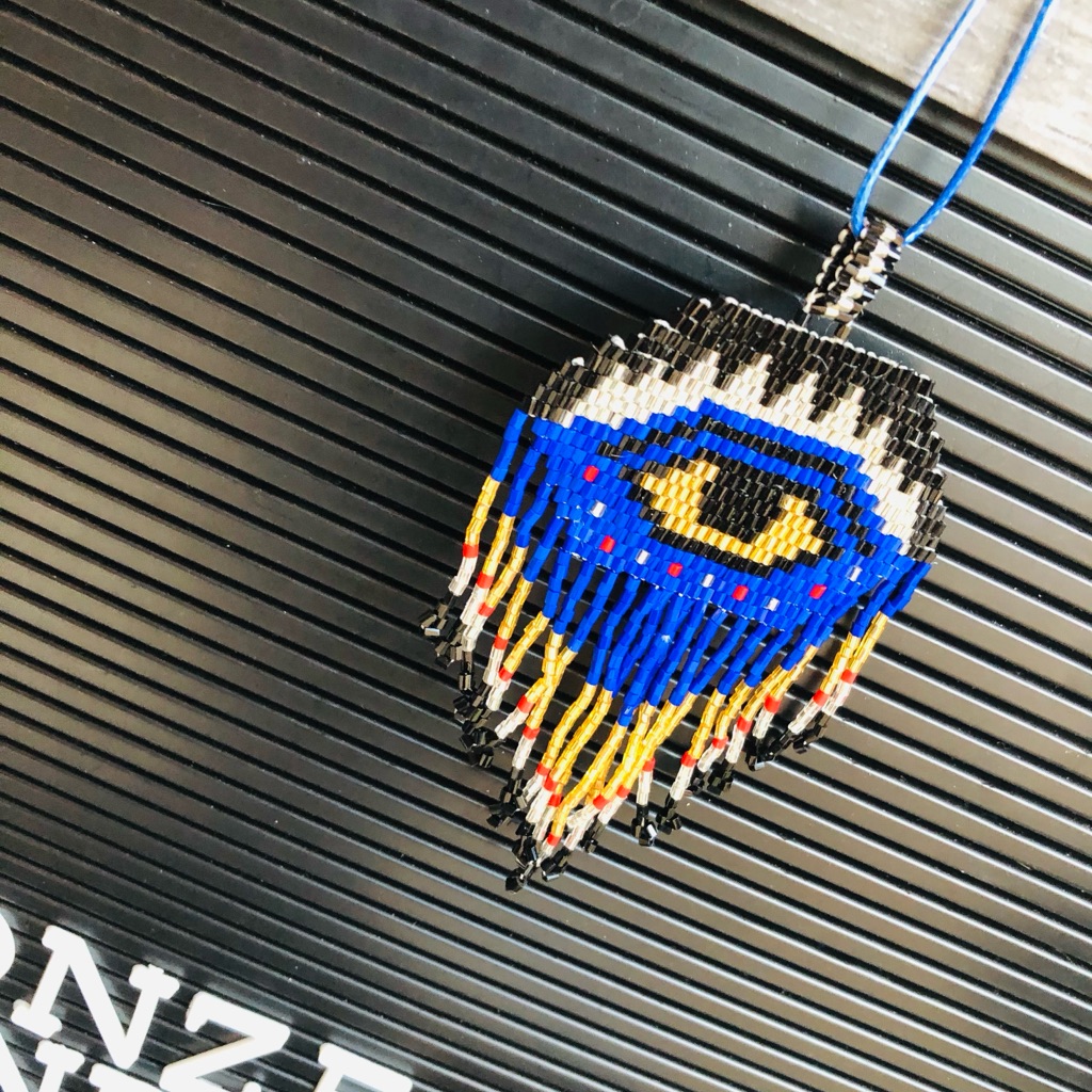 Beaded Evil Eye Miyuki Seed Bead Pendant Necklace